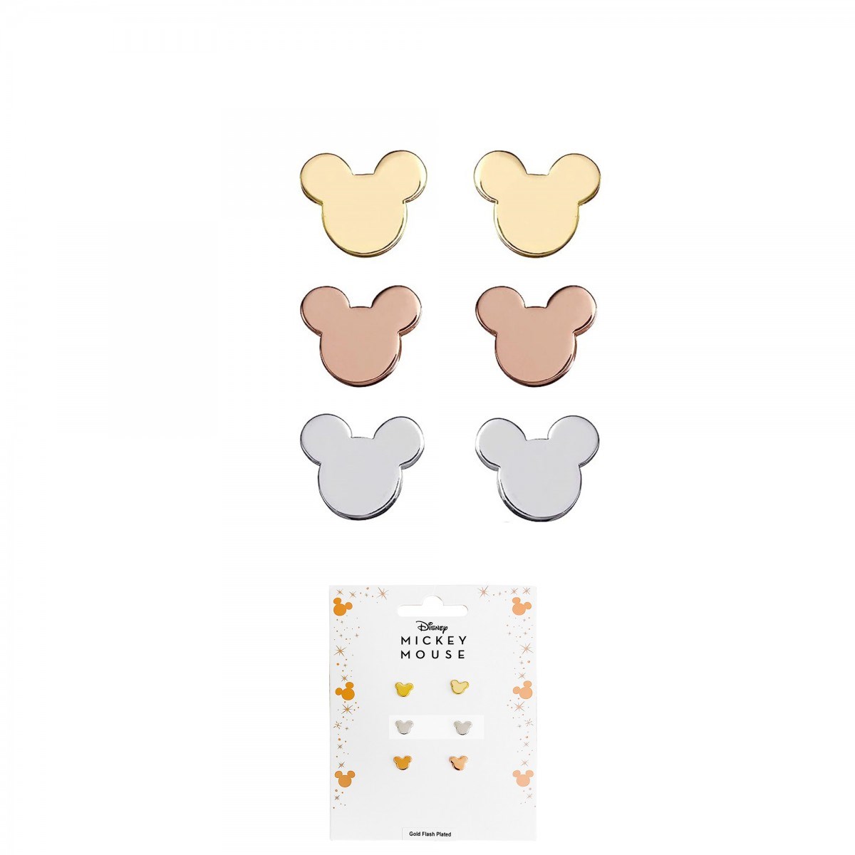 Lot de 3 paires de boucles d'oreilles Disney - Mickey