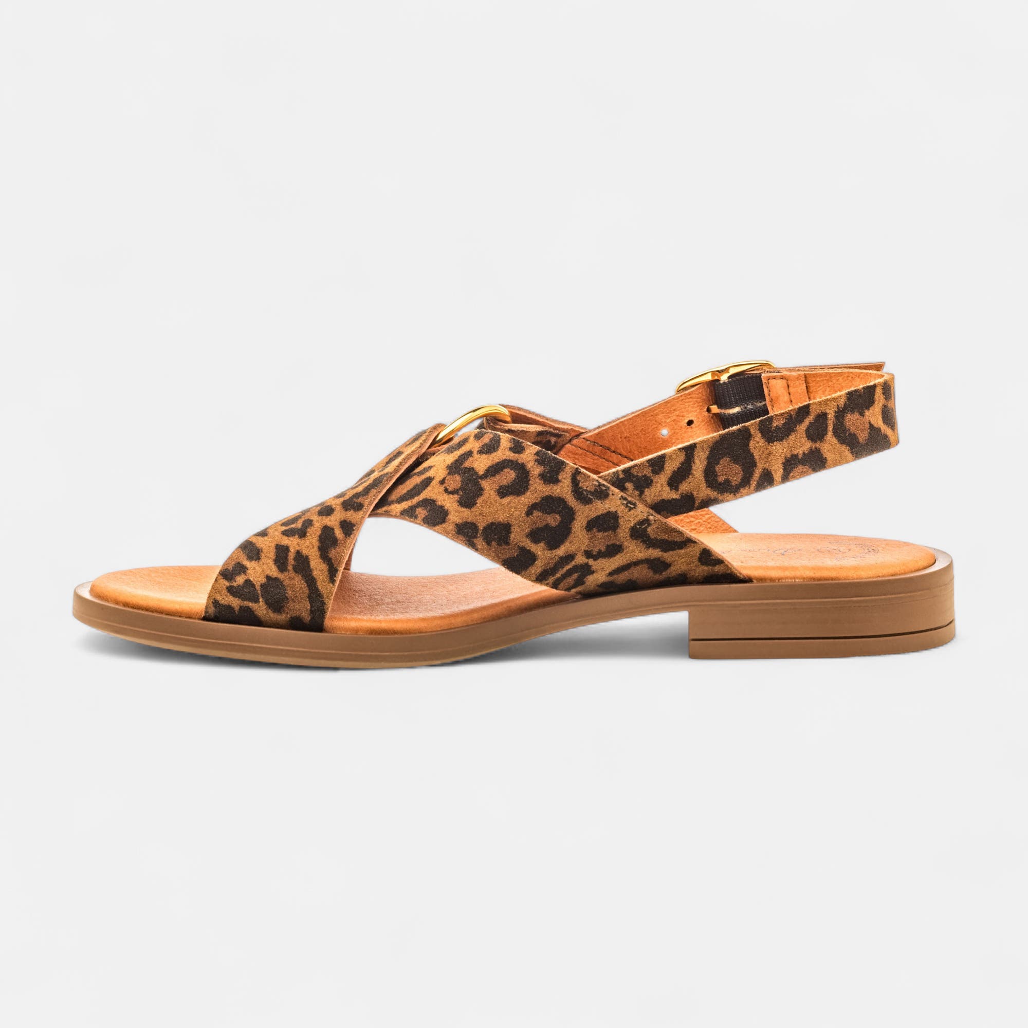 Nu-pieds Femme en cuir marron
