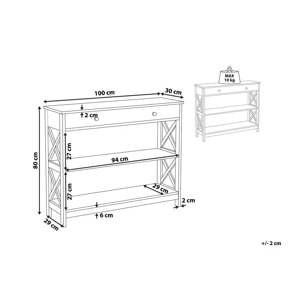 MONTGOMERY - Consoletafel - Wit - MDF