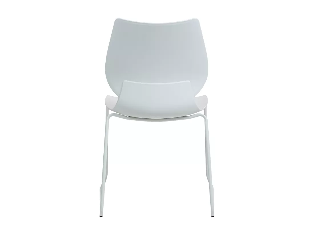 Chaise de conférence - Plastique & Chrome - Blanc - Houma