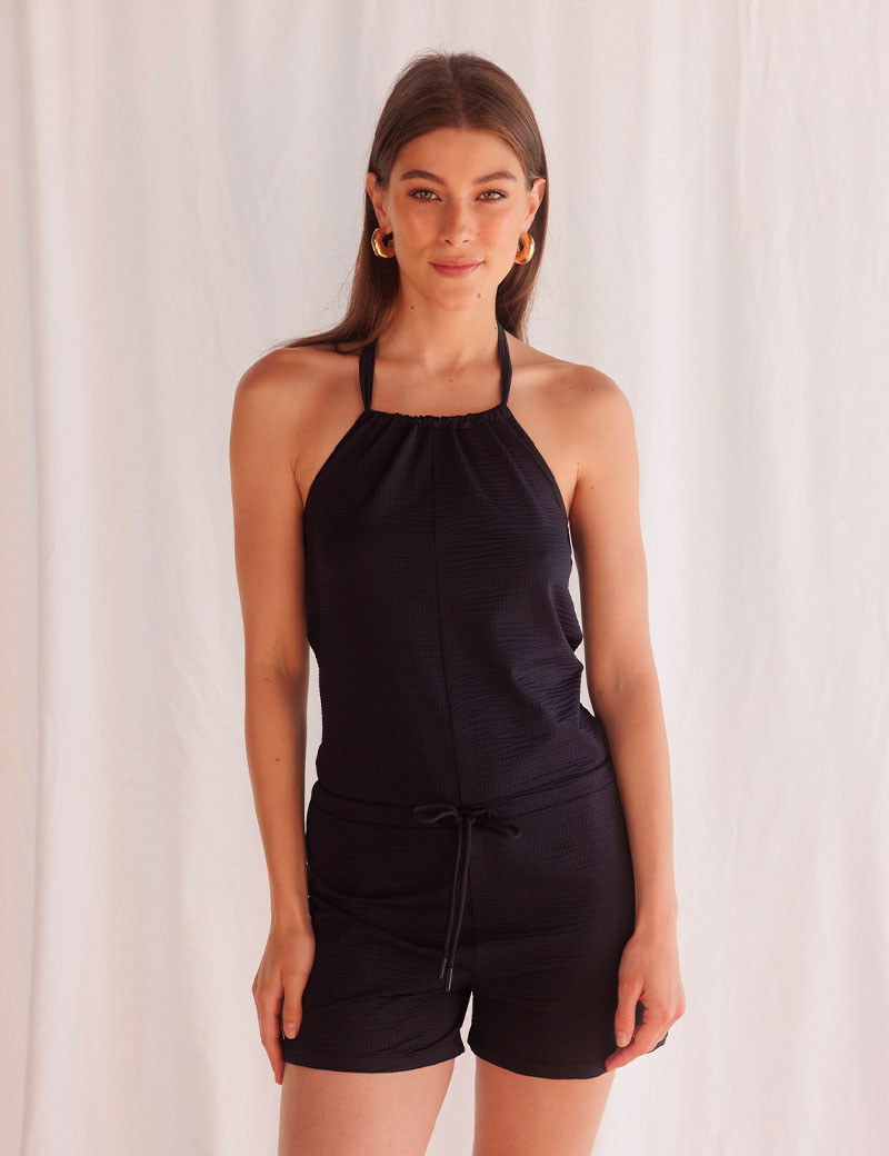 HBT WAFFLE  | KYLIE COMBI SHORT NOIRE