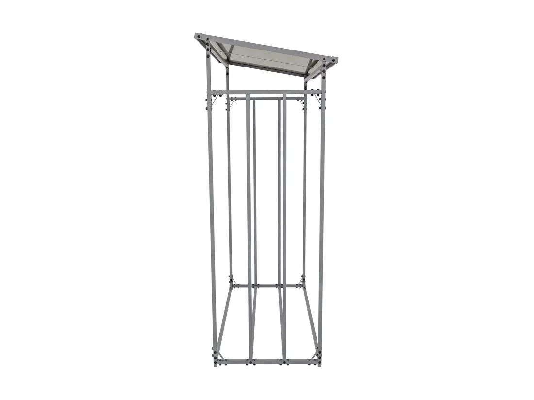 Etagère bois de cheminée - Métal - 130 x 70 x 185cm - Anthracite - Ruston
