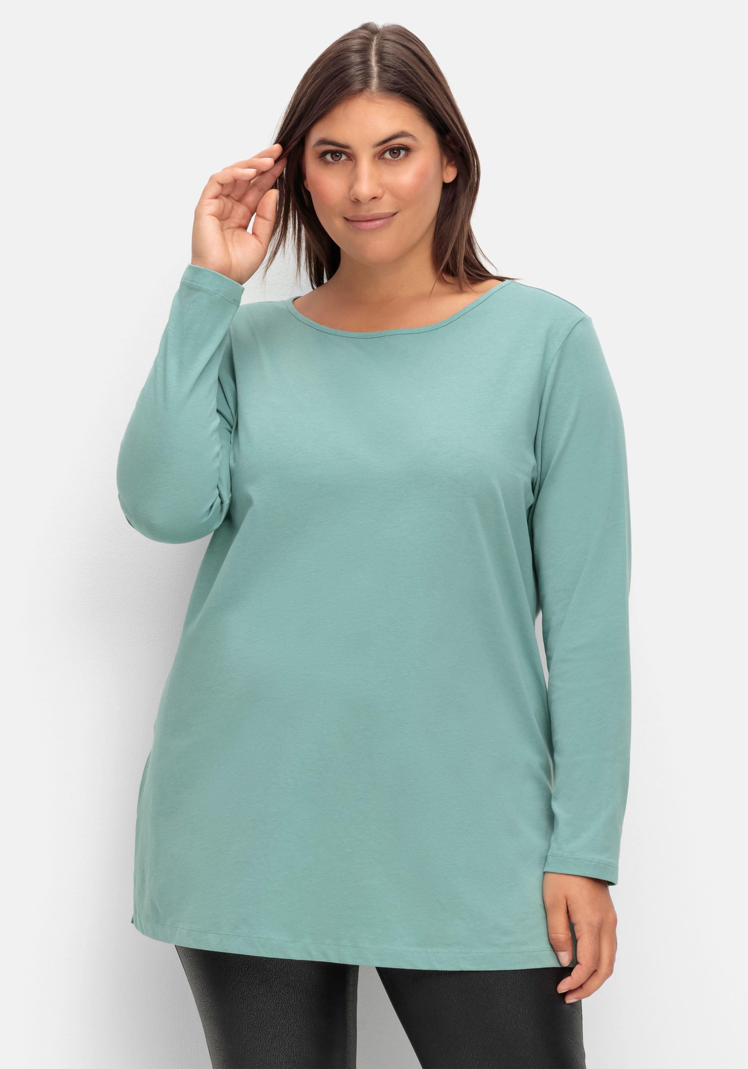 Longshirt mit hohen Seitenschlitzen
