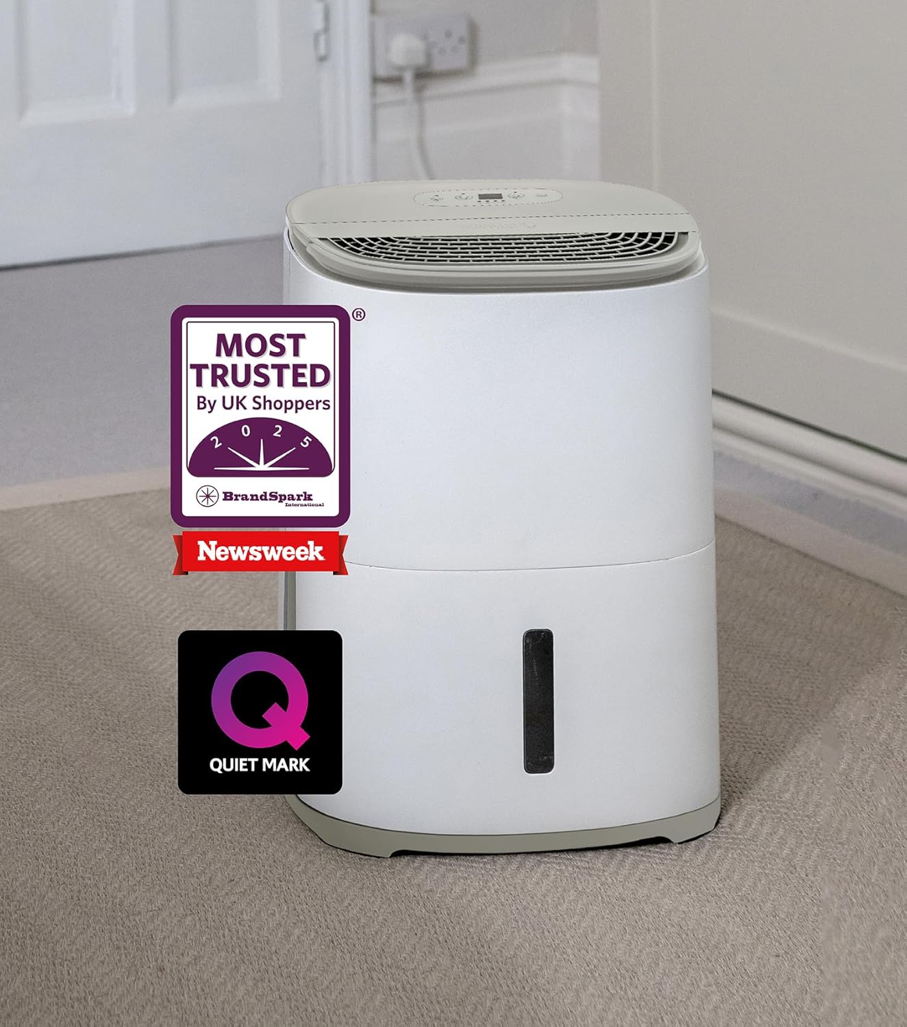 MeacoDry Arete One 6L Luftentfeuchter & Luftreiniger | Kompakt, Sehr leise mit 32 dB | Idealer Luftentfeuchter für Schlafzimmer, Kleine Räume & Wohnungen | H13 HEPA-Filter | 1,8L Tank