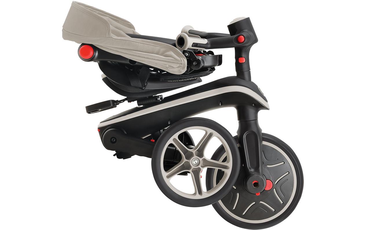 Trike Explorer Foldable 4 in 1, Taupe<br>All-in-One-Baby-Dreirad und Kinder-Laufrad