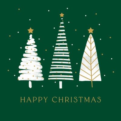 Trees On Green Card