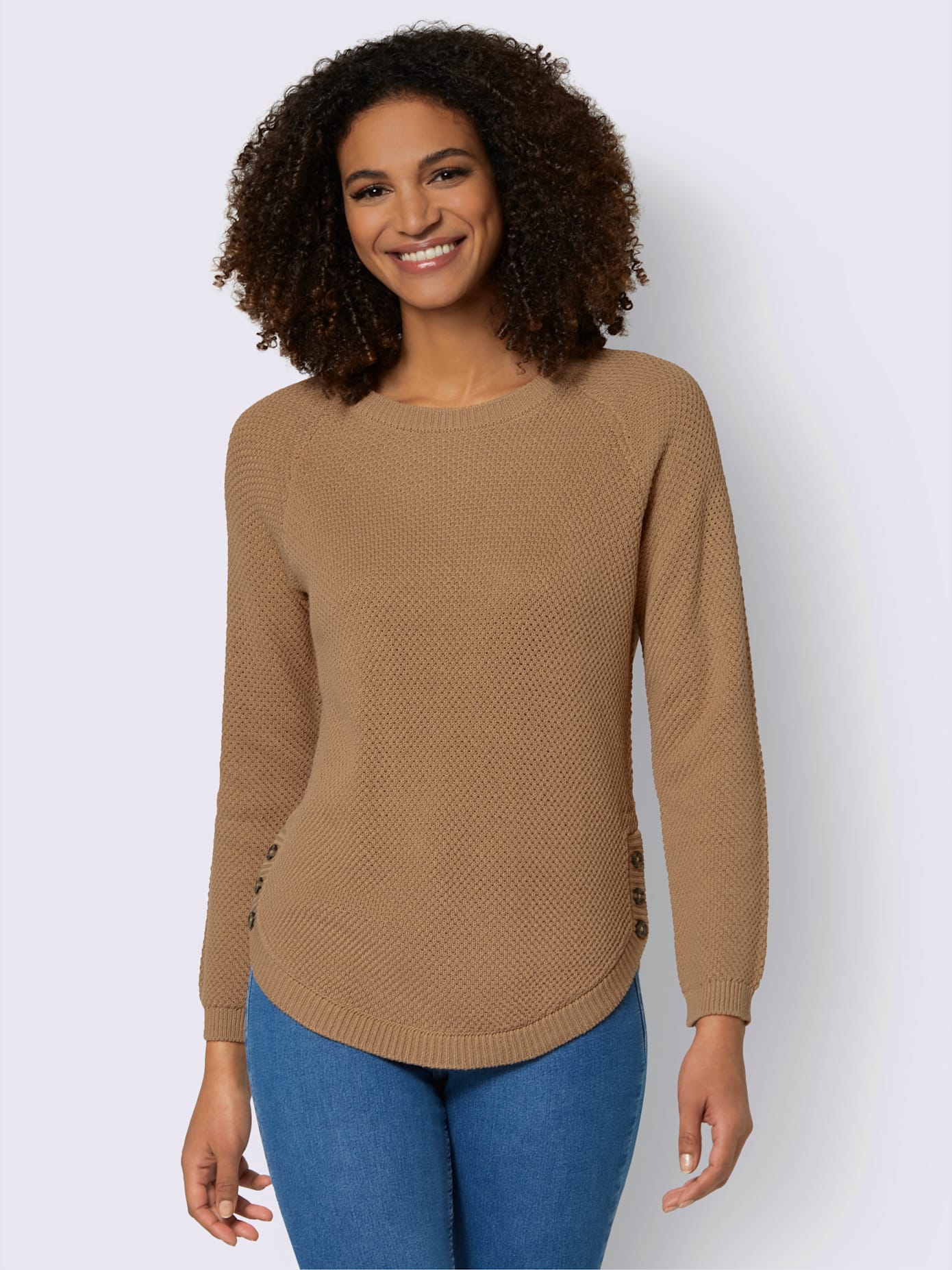Pull encolure ronde 50% coton