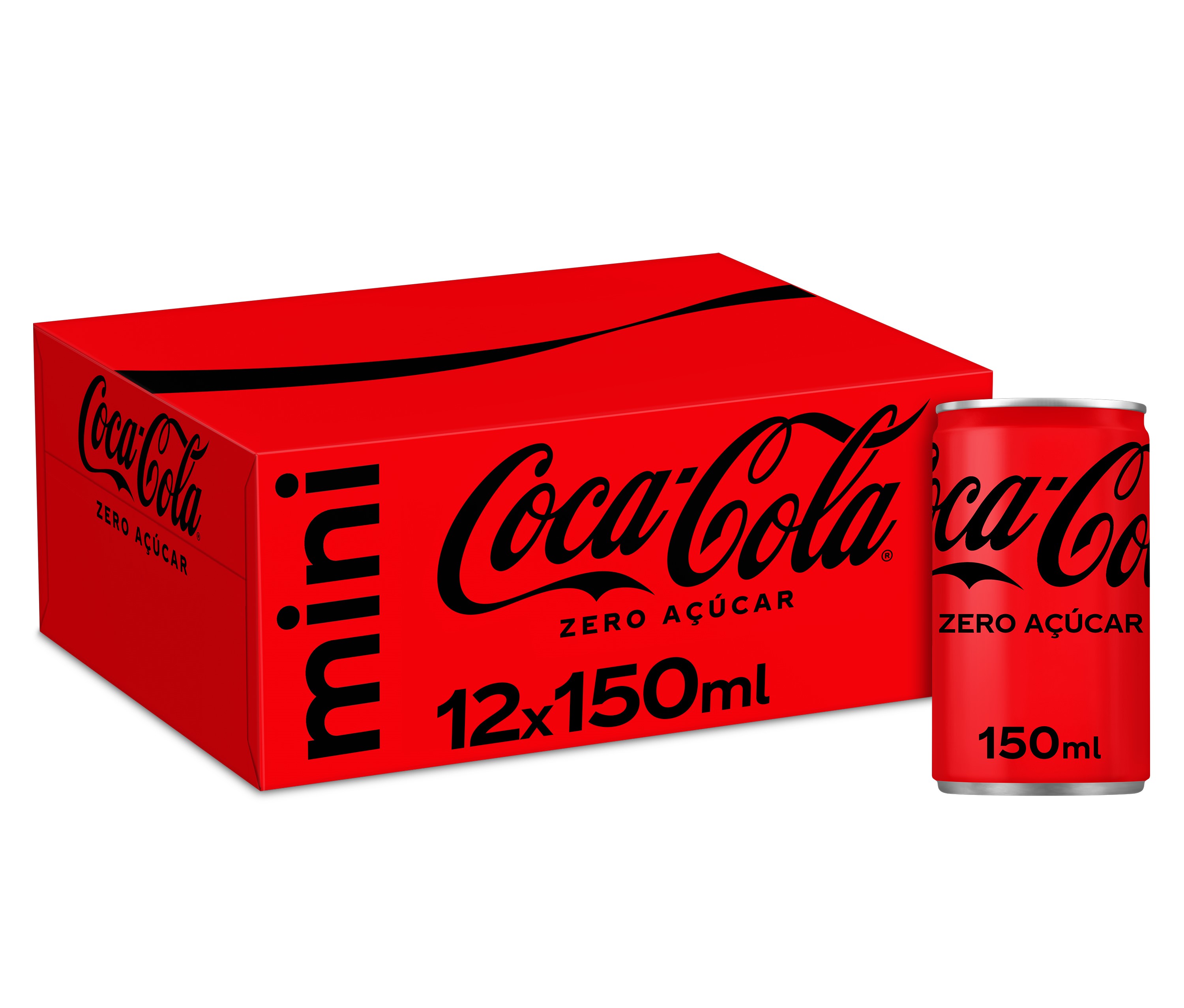 REFRIGERANTE COM GÁS COCA-COLA ZERO AÇÚCAR MINI LATA 12X0.15L