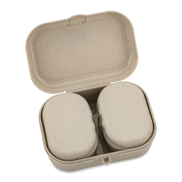 Koziol - Pascal Ready Mini Lunchbox-Set, nature ash grey