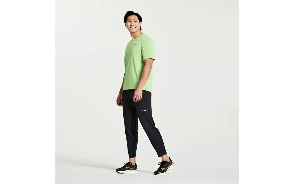 Saucony Stopwatch Hardloopshirt Korte Mouwen Groen Heren