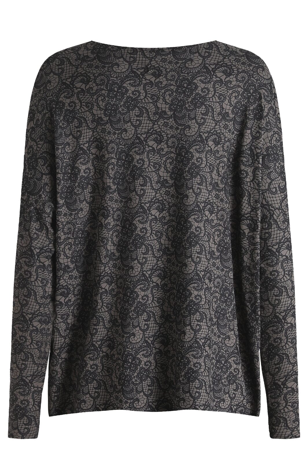 Liberte Alma-Ls-Top black grey lace