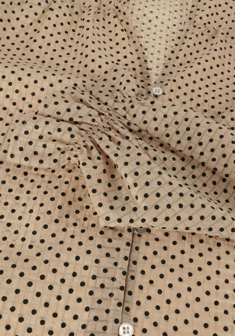 CO\\'COUTURE beige co'couture blouse chess dott shirt