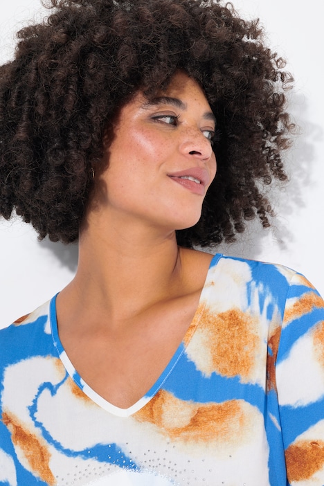 Tunika, A-Linie, Batik-Muster, Peace-Zeichen