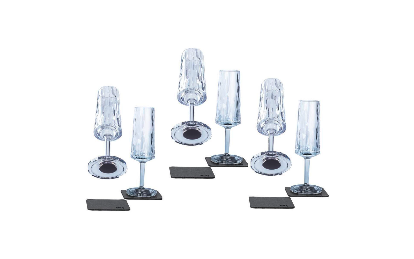 silwy® Sekt Magnet-Kunststoffgläser 6 Stück (150 ml)