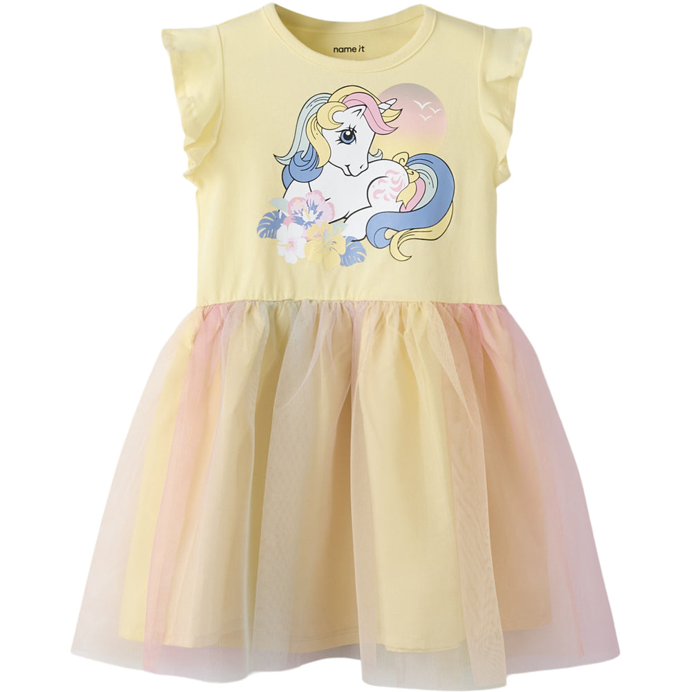 Køb Name It Double Cream Nmfadaja Mlp Ss Tyl Kjole Cplg