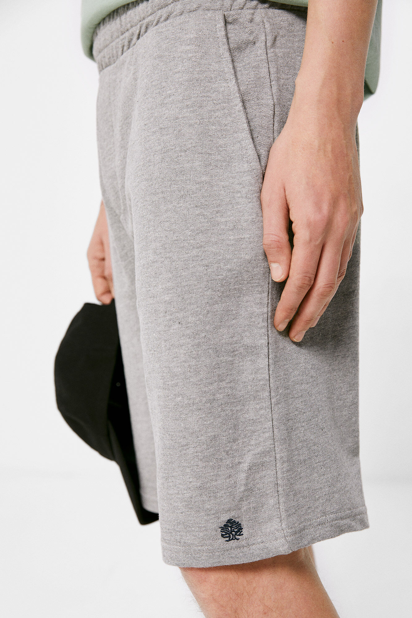 Conjunto esportivo Bermuda - cinza médio
