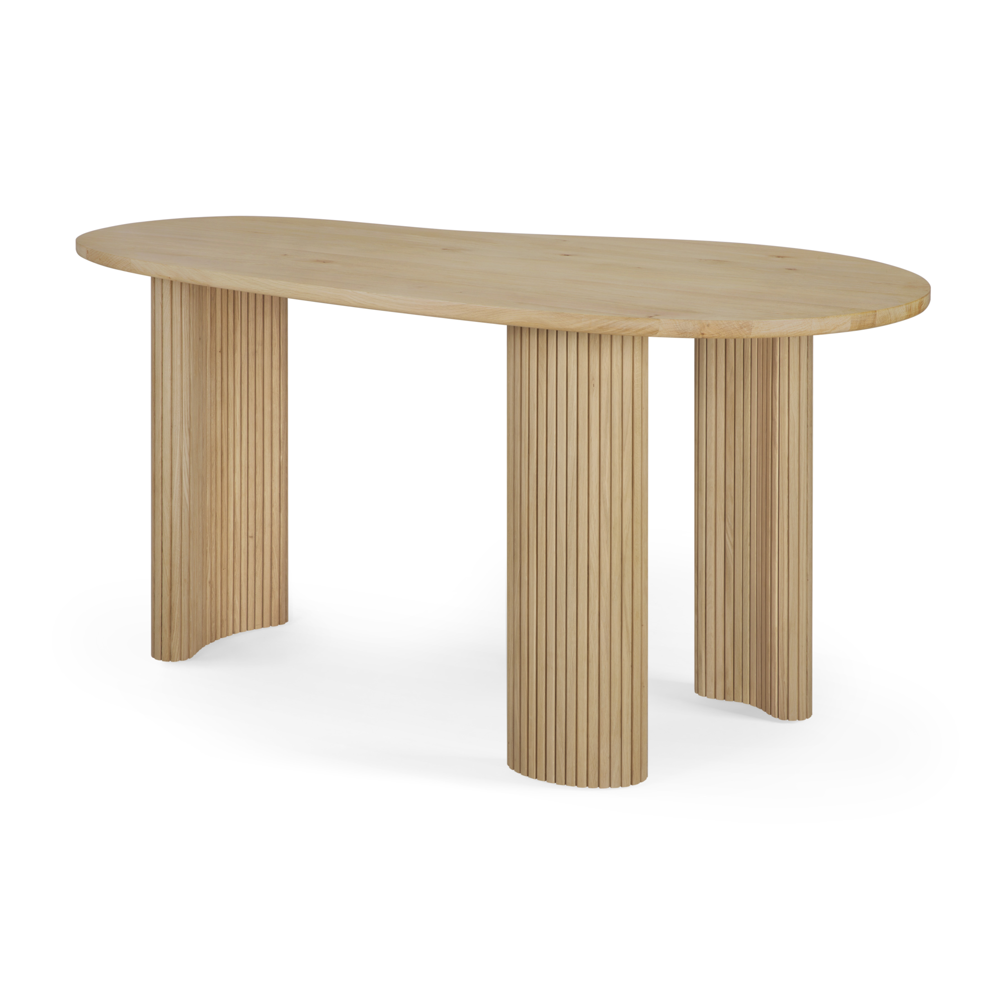 Bureau Boomerang 160 cm eiken