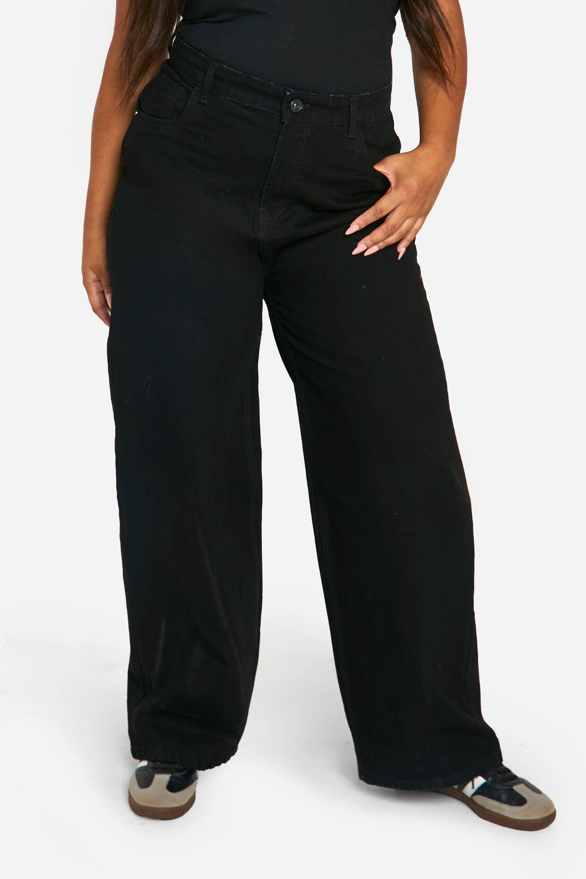 boohoo Boohoo Basics Plus Jeans droit à jambe droite