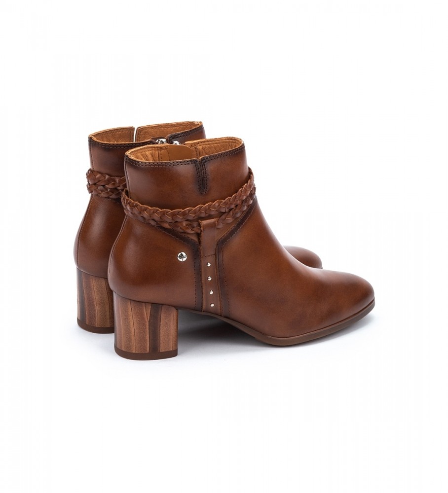 Botas de cano curto Pikolinos Calafat em couro marrom - Altura do salto: 5,5 cm -