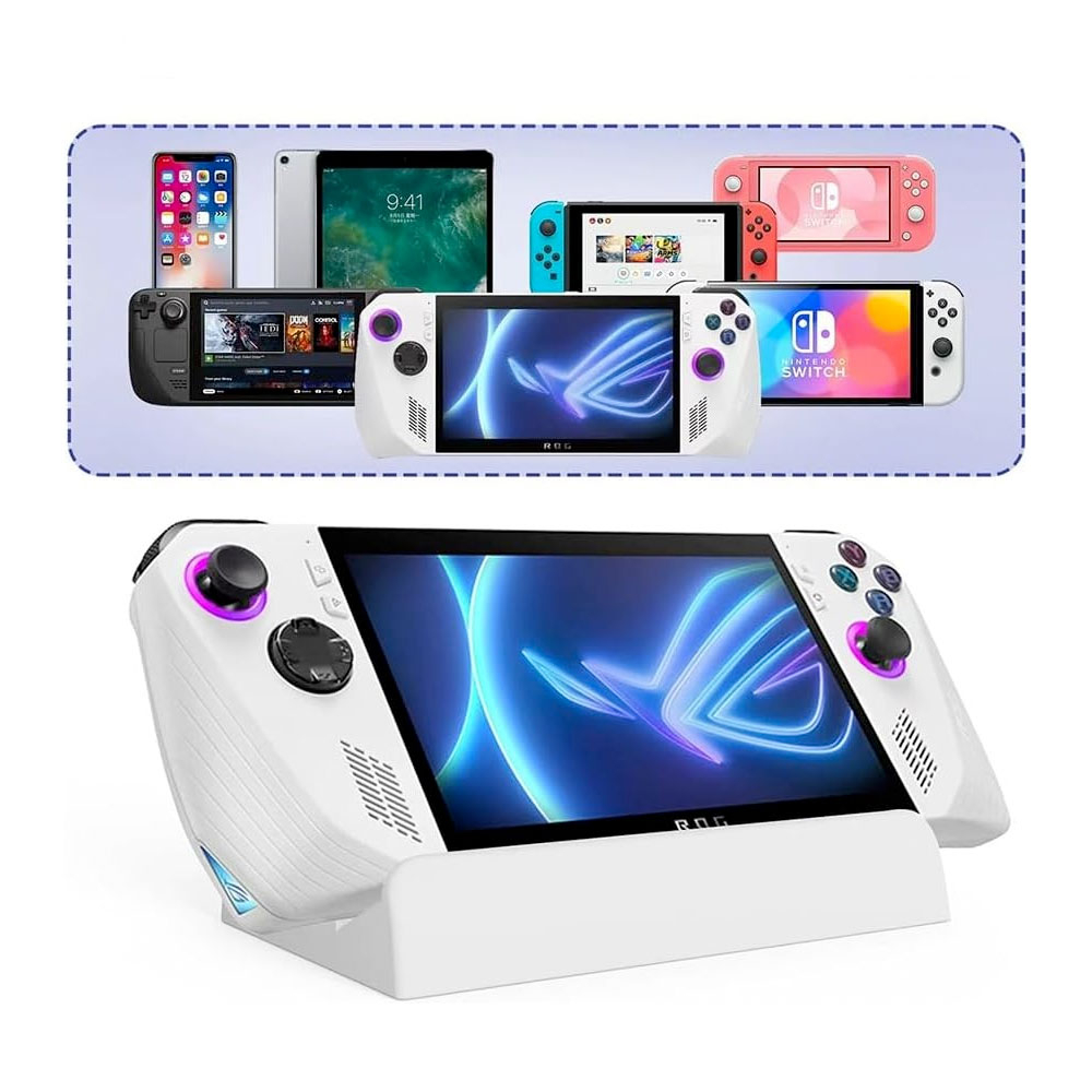 Steam Deck / OLED / Asus ROG Ally / Nintendo Switch Faltbare 3-Höhen Ständer Halterung - Weiss