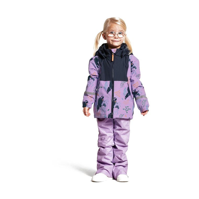 Didriksons Stormhatt Jacket Kids Grundsund Purple