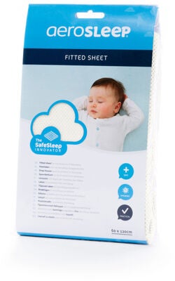 AeroSleep Stretchlaken 60x120, Hvit