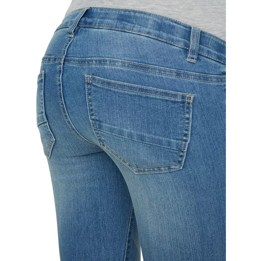 mama licious Umstandsjeans 78 MLRIGA Light Blue Denim