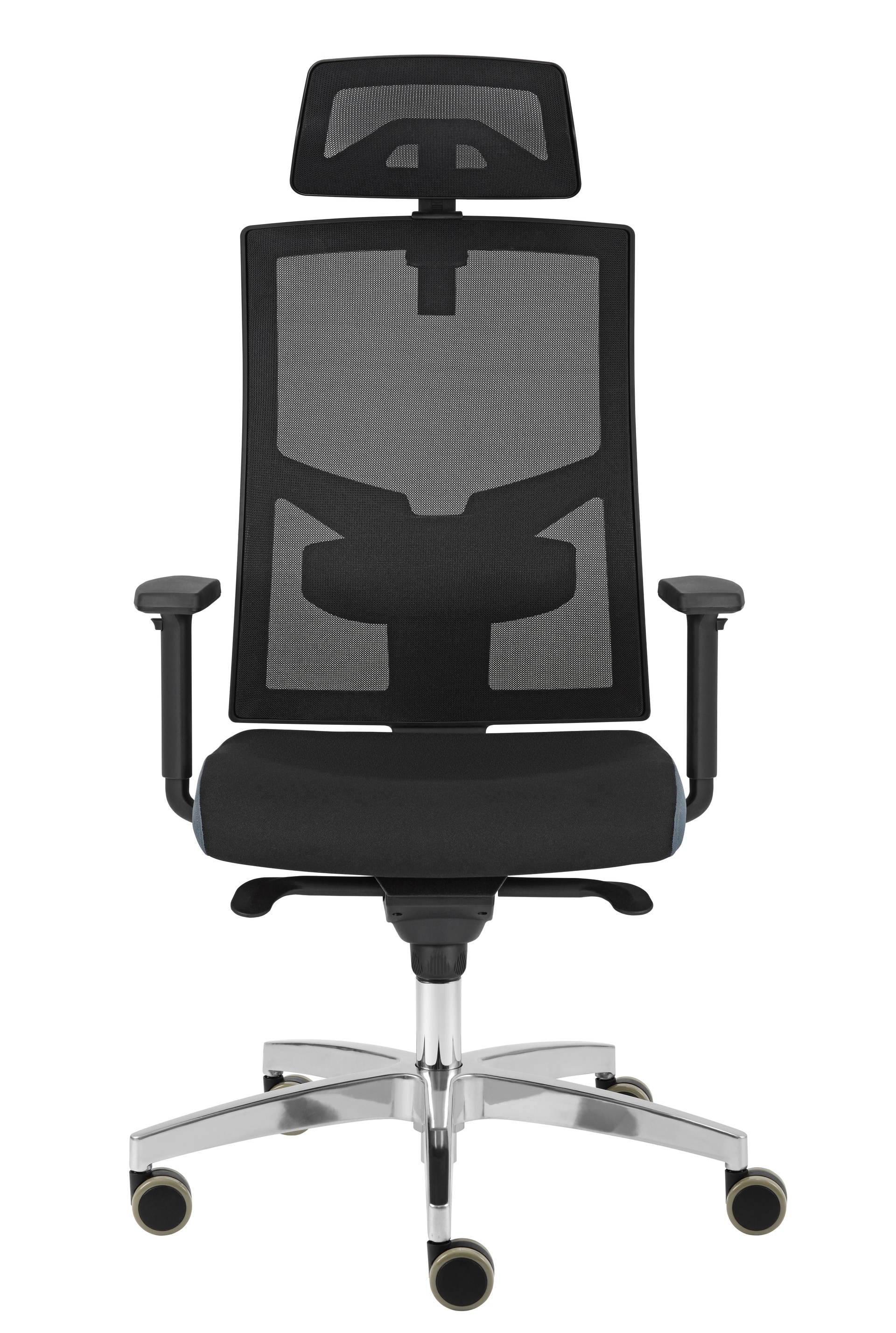 Drehstuhl PREMIUM II 70 x 133 cm schwarz/ chromfarbig