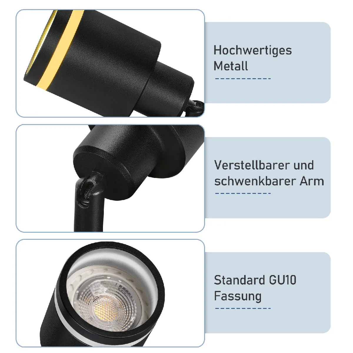 ZMH Lampe Plafonnier - 3 flammes GU10