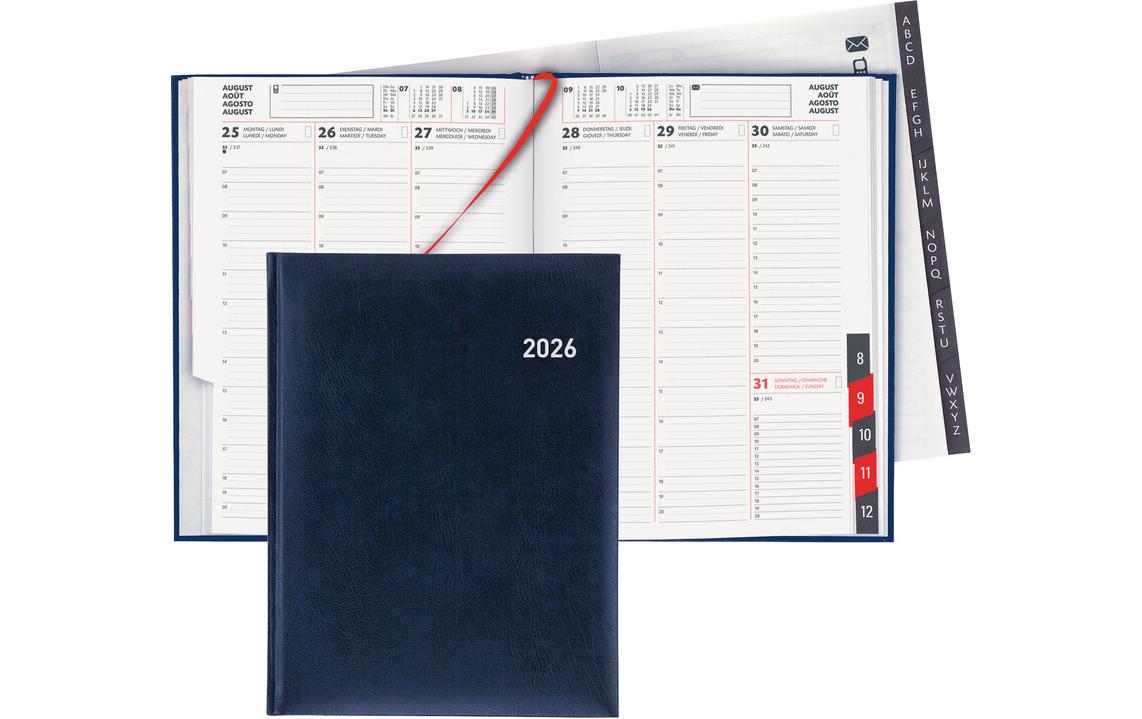 Geschäftsagenda Orario Dunkelblau, 17.8 x 23.5 cmTaschenagenda 2026