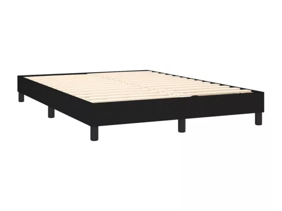 Sommier à lattes de lit Noir 140x190 cm Tissu