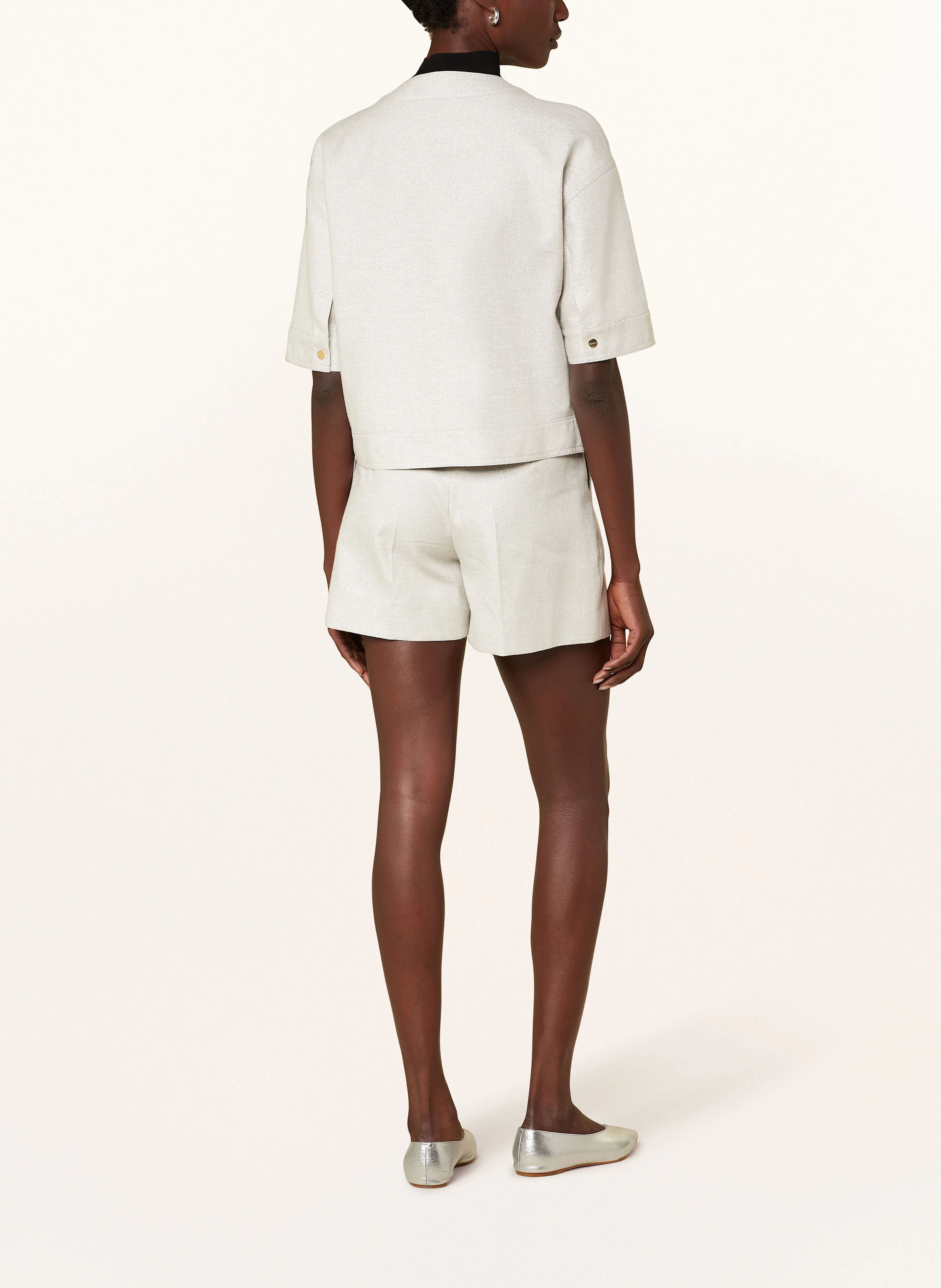Max Mara STUDIO Shorts FAVILLA mit Leinen und Glitzergarn