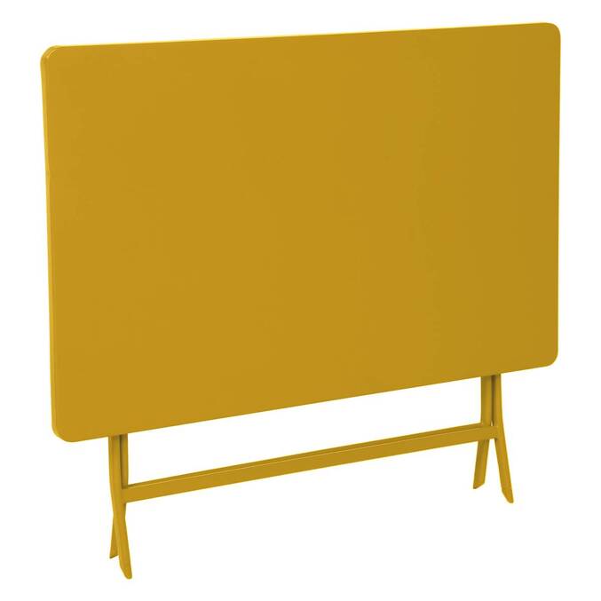 Table de jardin pliante rectangulaire GREENSBORO Jaune moutarde