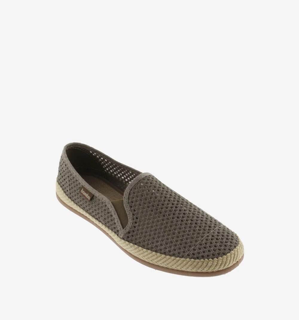 ANDRÉ CAMPING ÉLASTIQUES MESH Baskets sans lacet pour homme TAUPE