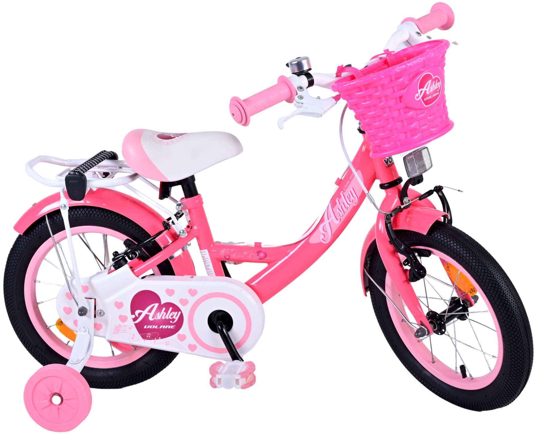 TPFSports Ashley Kinderfahrrad - Mädchen - 14 Zoll - Rücktritt + Handbremse - Weiß