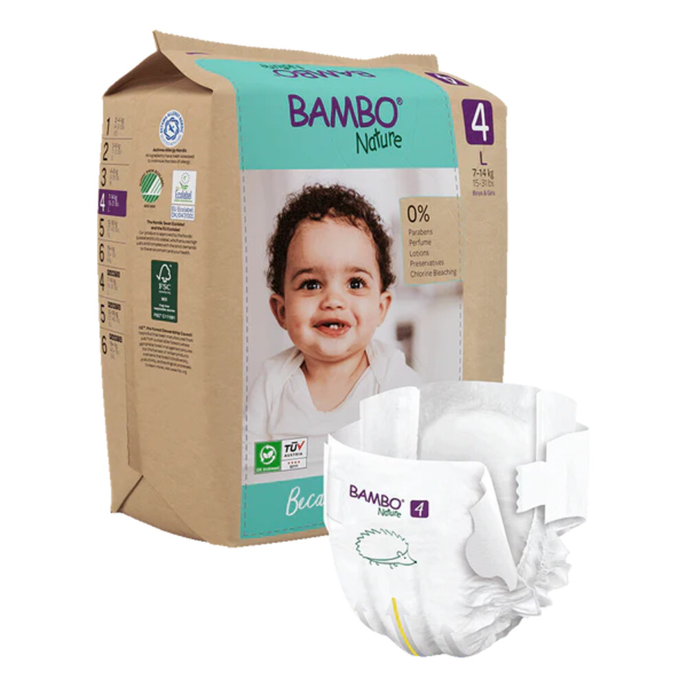 Bambo Nature Luiers Maat 4 (7-14 kg)24 stuks