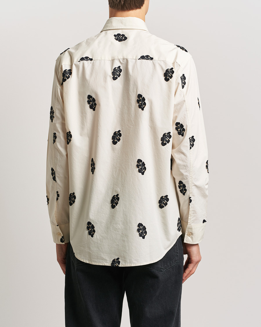 NN07 Freddy Printed Cotton Shirt Ivory