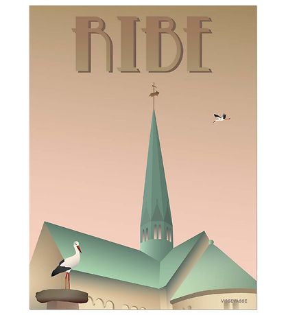 Vissevasse Poster - 30x40 - Ribe - Störche