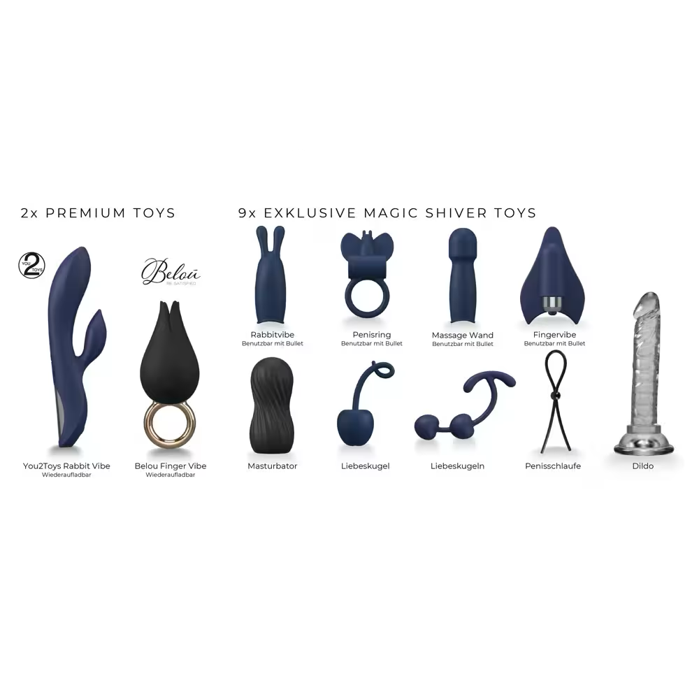 (48x37cm) Erotik Adventskalender Geschenk Weihnachts Kalender mit Premium Toys für Erwachsene (06383150000) - Feel the Magic Shiver