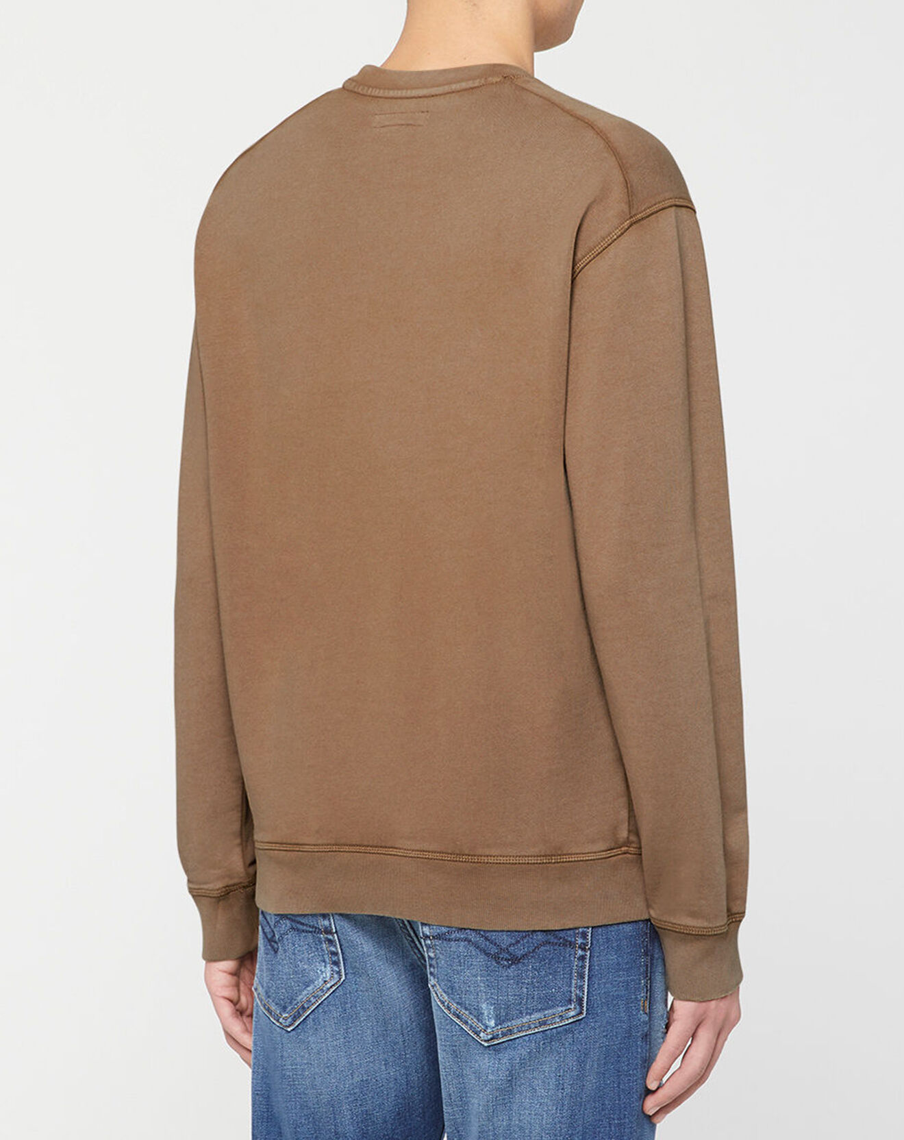 Replay Sweat en Coton Bio Essentials Cn marron