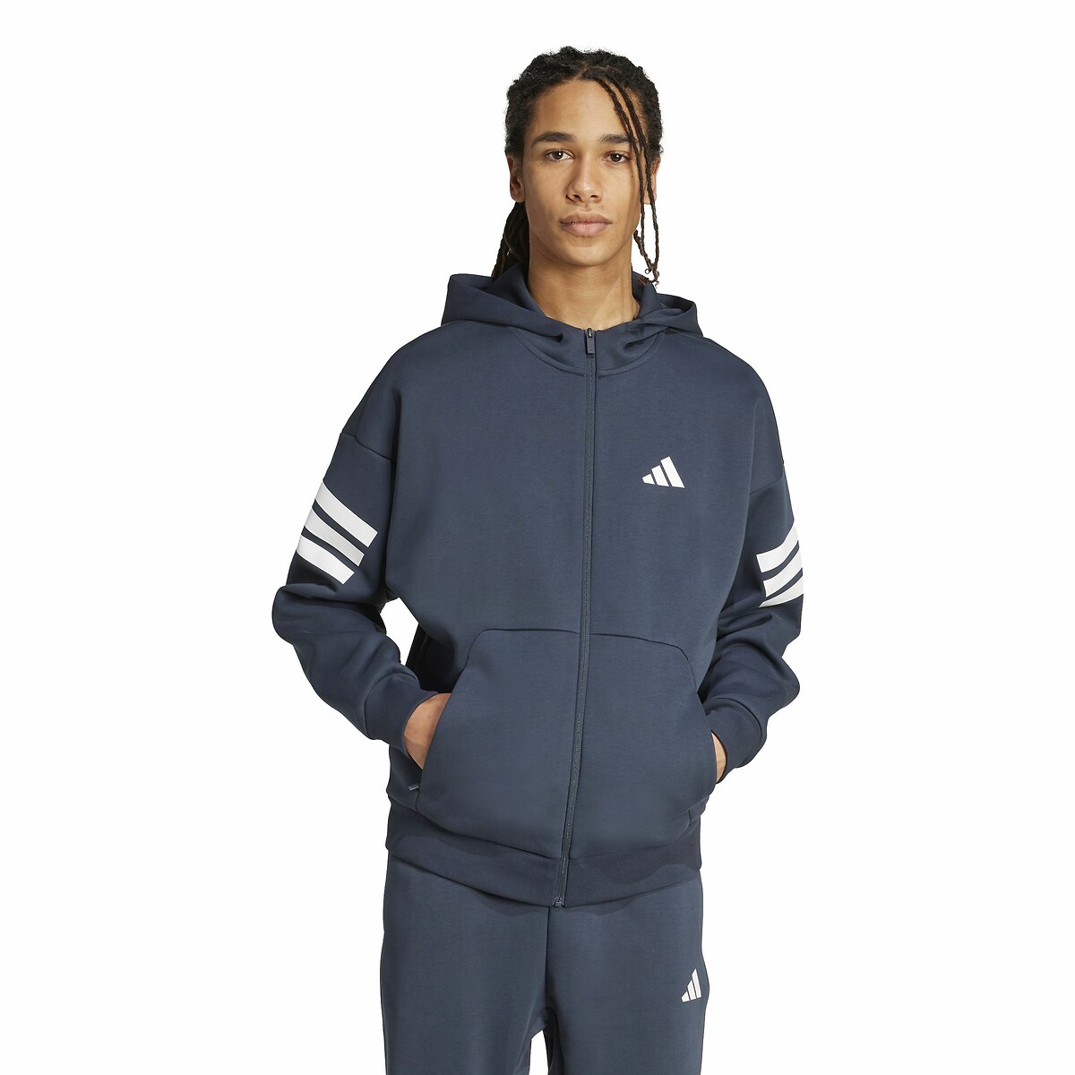 ADIDAS ROUPAS ESPORTIVAS<br>Jaqueta com capuz e 3 listras Future
