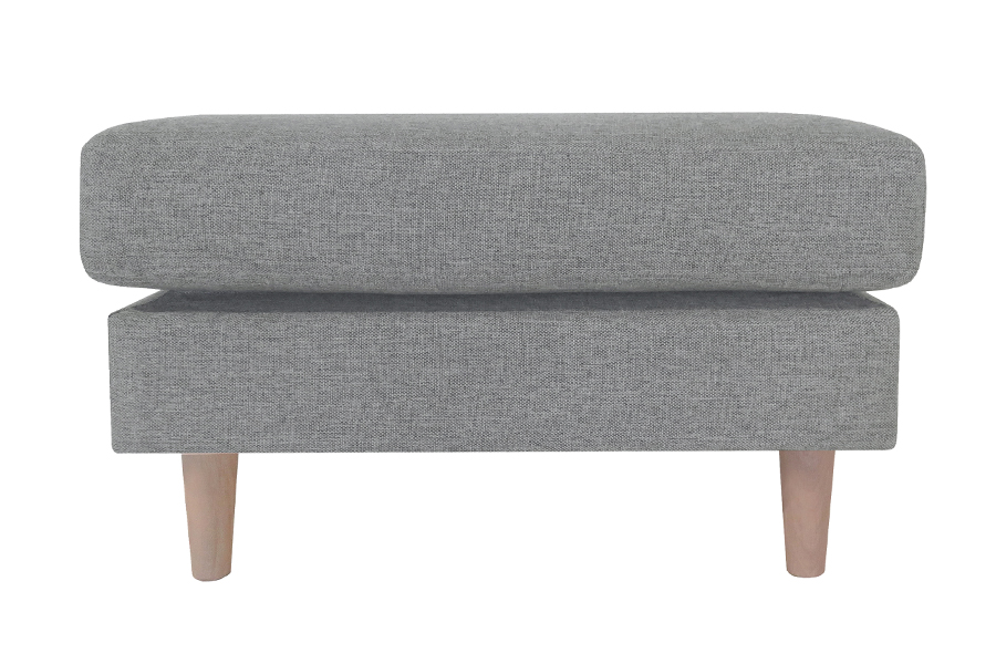 Hedda pall Tekstil Inari 3 Grey med, hvitoljede eikeben (1) og 18 cm ar