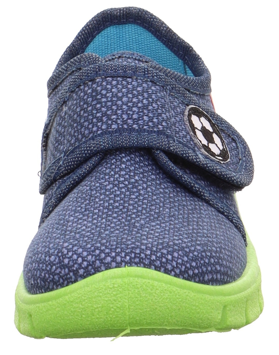 Superfit Hausschuh »BOBBY WMS: M IV«  Klettschuh, Kindergarten Schuh mit Fussball-Stickerei