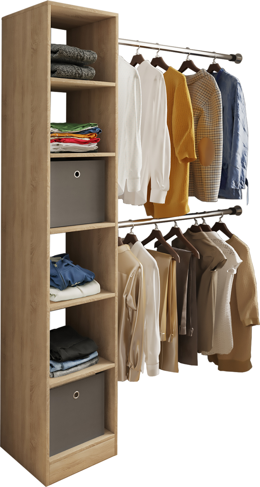 Kleiderregal DACHO - Sonoma Eiche - Holz - 194 cm