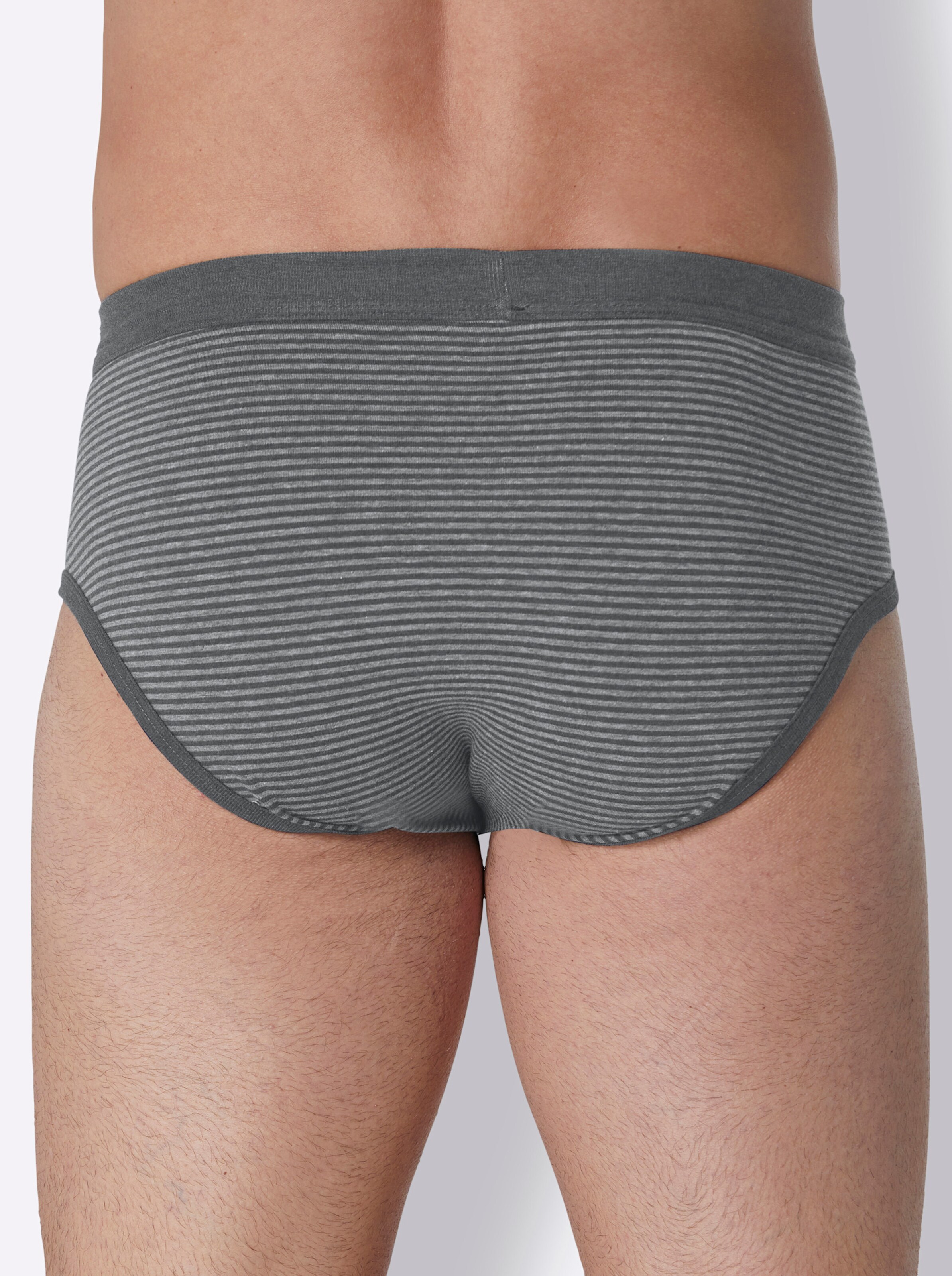 wäschepur men Slip in anthrazit-gestreift