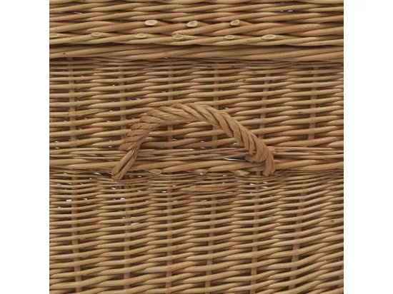 Malle de rangement en osier buff 60 x 40 x 40 cm