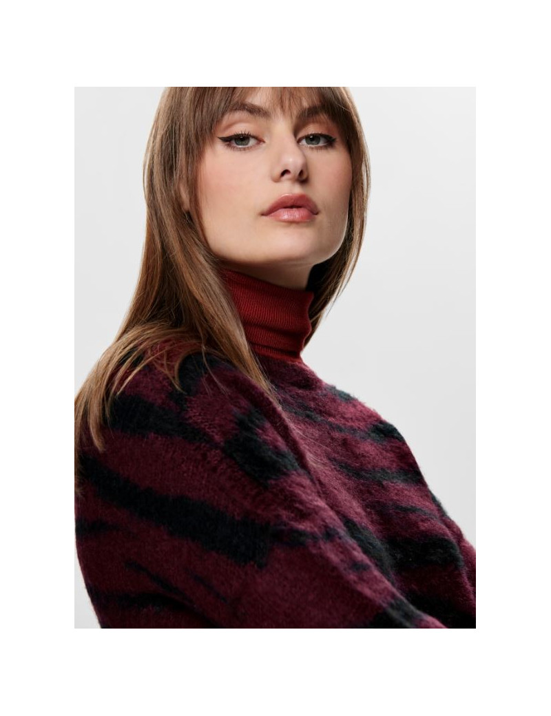 ONLY PULL EN MAILLE BORDEAUX
