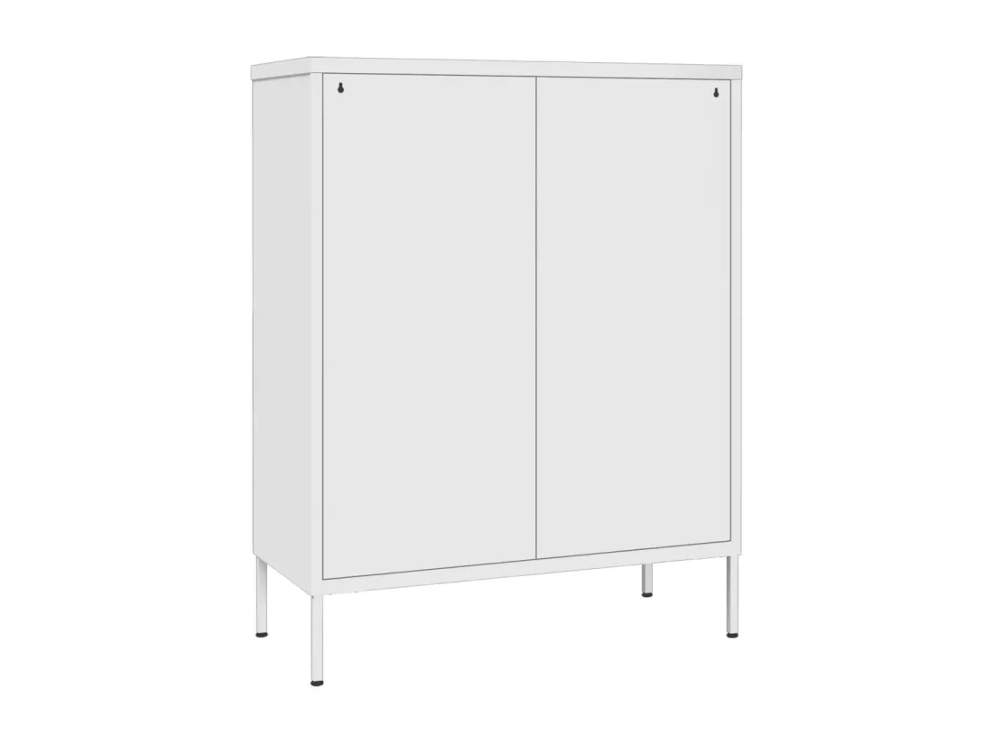 Armoire à tiroirs Blanc 80x35x101,5 cm Acier
