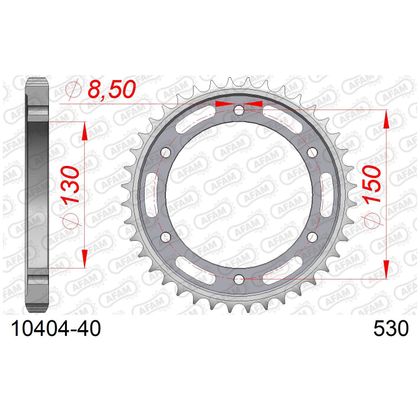 Kit chaine AFAM 530 Type Acier