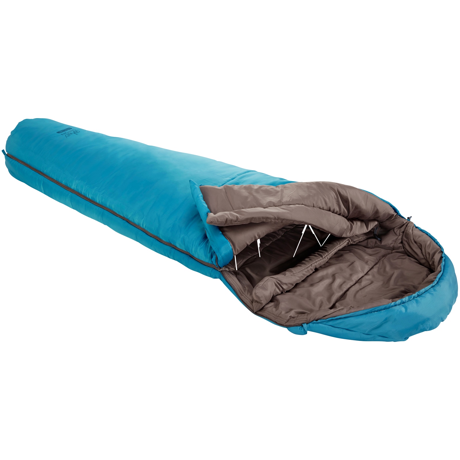 Winter Mumien Schlafsack 3 Jahreszeiten Lang Grand Canyon Kansas 190 XL -16°C Farbe: Caneel Bay